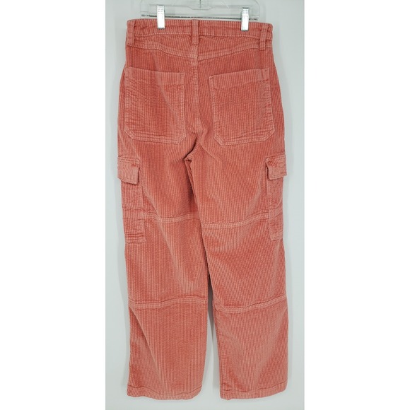 BP Corduroy Cargo Pants High Rise Waist Relaxed Wide Straight Leg Womens Size 27 - Picture 3 of 9